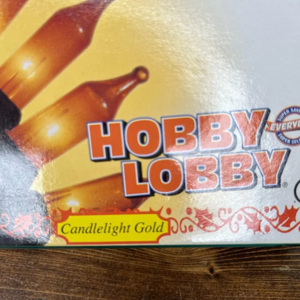 Vintage Classic Colors Decorator Light Set NEW Candlelight Gold 17’ Hobby Lobby